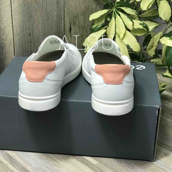 NWT ECCO Aimee Perforate Slip On White Leather - Picture 3 of 8